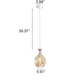 Nordic Gradient Glass Orb Three-Light Island Chandelier