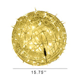 Twisted Ball LED Outdoor Hanging Light – Waterproof, Decorative Garden Light