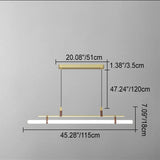 Sleek Nordic Minimalist Long Leather-Strip LED Island Light Chandelier