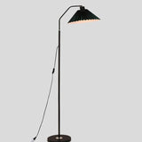 Elegant Minimalist Floor Lamp with Pleated Fabric Shade - 1-Light