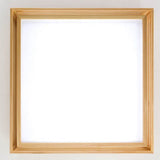 Nordic Solid Wood Square LED Tatami-Style Flush Mount Ceiling Light