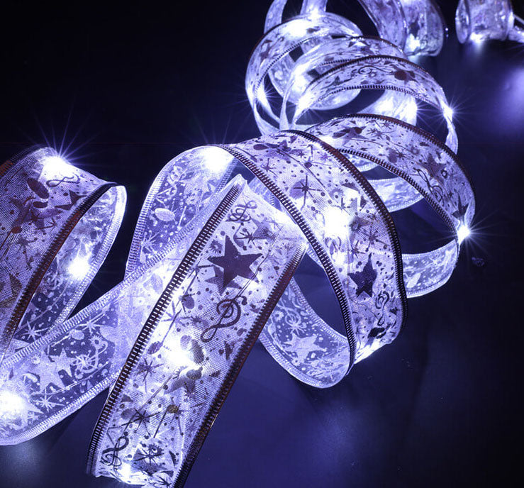 LED String Lights for Christmas Tree Decoration - Ribbon Gift