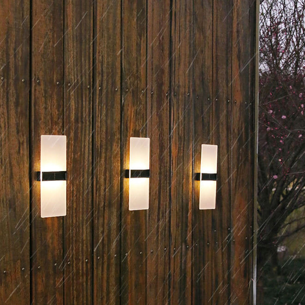 Courtyard Waterproof Acrylic LED Solar Wall Sconce Lamp - Modern Outdoor Lighting