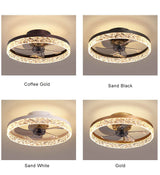 Contemporary Circle Ring LED Ceiling Fan Light – Semi-Flush Mount