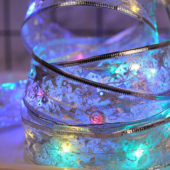 LED String Lights for Christmas Tree Decoration - Ribbon Gift