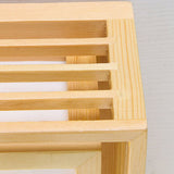 Nordic Solid Wood Square LED Tatami-Style Flush Mount Ceiling Light