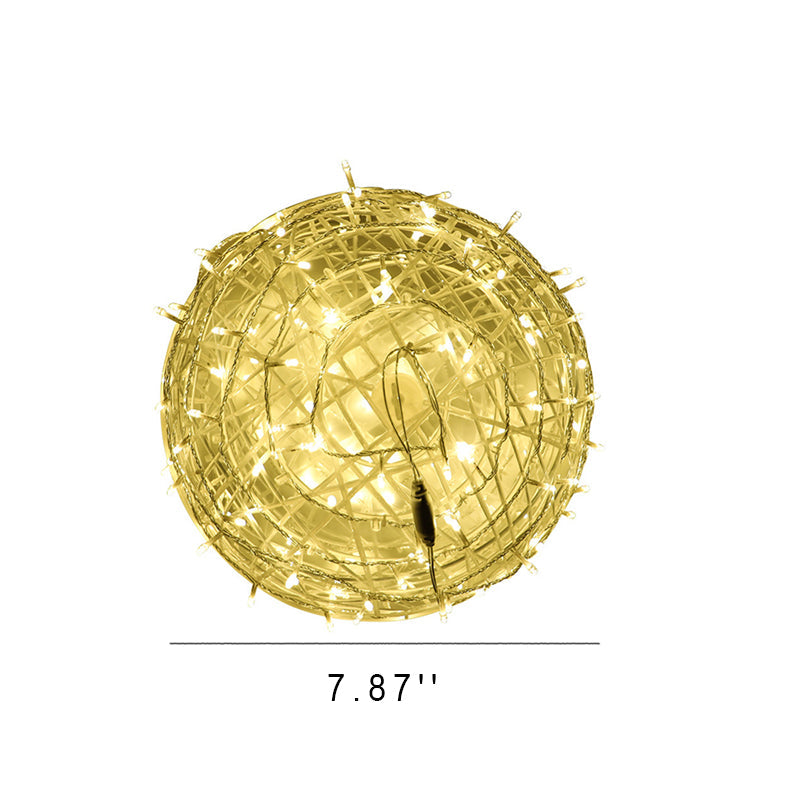 Twisted Ball LED Outdoor Hanging Light – Waterproof, Decorative Garden Light