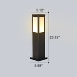 Chic Modern Solar Lawn Square Column Outdoor Waterproof Path Light