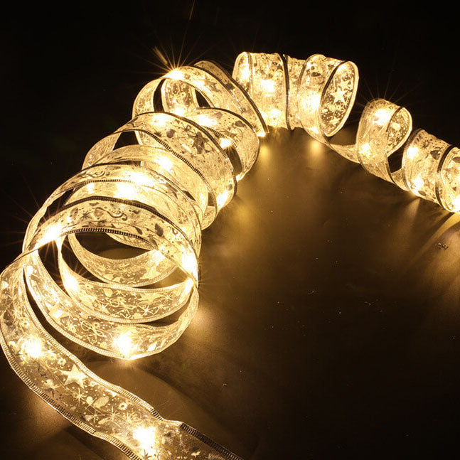 LED String Lights for Christmas Tree Decoration - Ribbon Gift