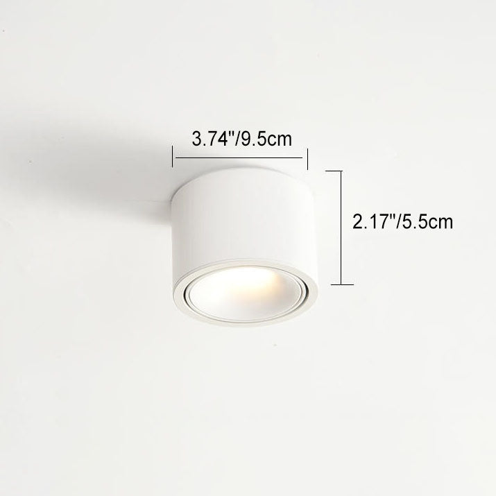 Sleek Modern Round LED Spotlight Flush Mount Ceiling Light, Adjustable