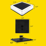 Modern Solar RGB Square Post Head Light for Outdoor Garden & Landscape Lighting