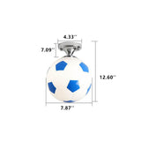 Creative Basketball & Soccer Glass 1-Light Semi-Flush Mount Ceiling Light