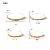 Ultra-Thin Nordic Solid Wood Round LED Flush Mount Ceiling Light