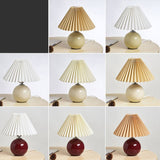 Sleek Nordic Minimalist Ceramic Pleated 1-Light Table Lamp