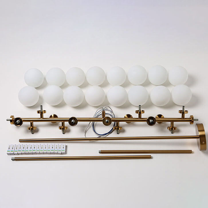 Nordic Light Luxury Glass Ball Chandelier - Magic Bean Island Light, 16-Light