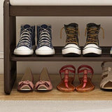 Sleek Contemporary Scandinavian Rectangular Solid-Wood Shoe Storage with 1 Shelf - Entryway Organizer