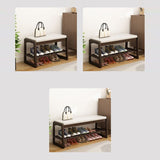 Sleek Contemporary Scandinavian Rectangular Solid-Wood Shoe Storage with 1 Shelf - Entryway Organizer