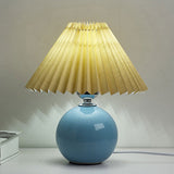 Sleek Nordic Minimalist Ceramic Pleated 1-Light Table Lamp