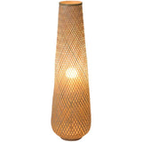 Modern Bamboo Weave Column LED Floor Lamp – 1-Light Standing Lamp