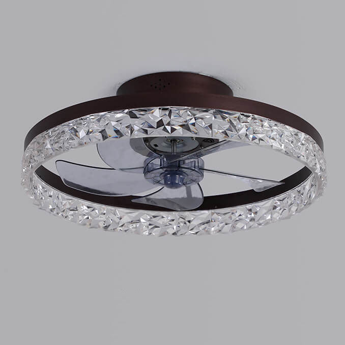 Contemporary Circle Ring LED Ceiling Fan Light – Semi-Flush Mount