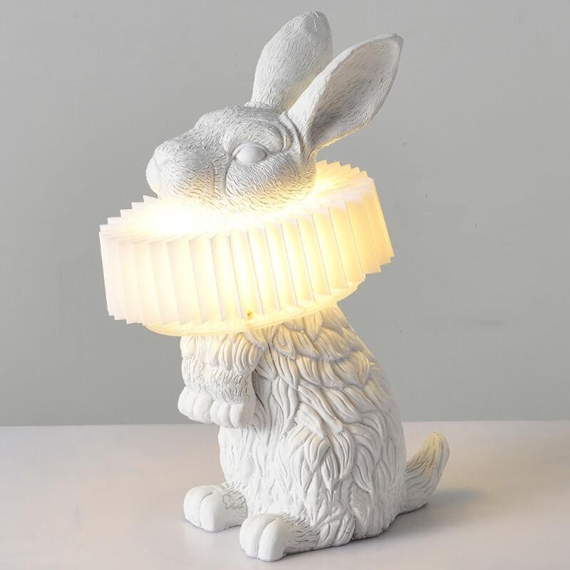 Contemporary Resin Rabbit LED Table Lamp - One-Light Creative Home Accent