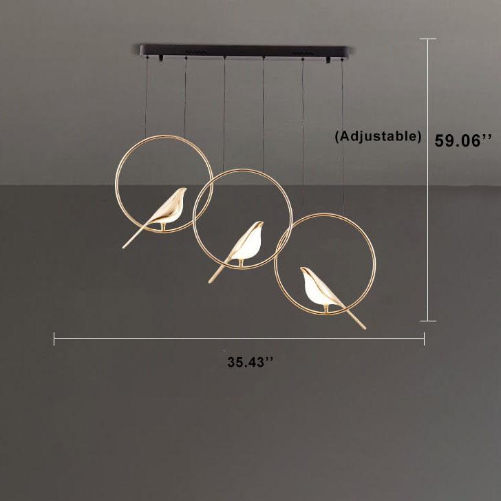 Nordic-Style Bird-Shaped Acrylic LED Chandelier - 1/3/6-Light Options