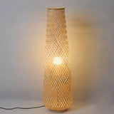 Modern Bamboo Weave Column LED Floor Lamp – 1-Light Standing Lamp