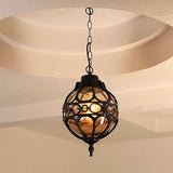 Retro Industrial Globe Pendant Light - 1-Light Outdoor Waterproof Fixture