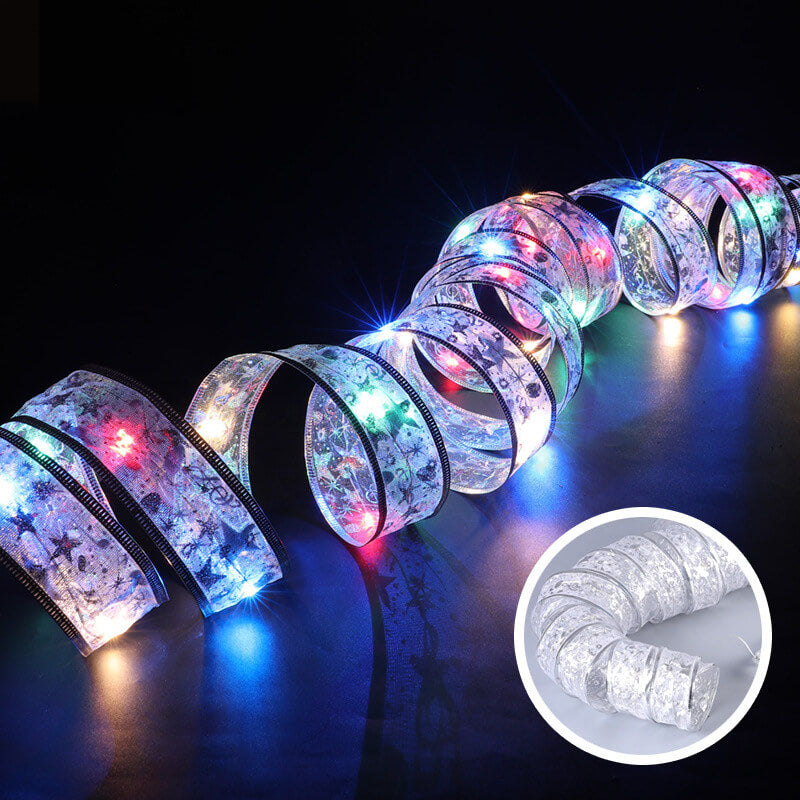 LED String Lights for Christmas Tree Decoration - Ribbon Gift
