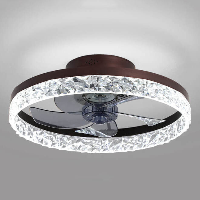 Contemporary Circle Ring LED Ceiling Fan Light – Semi-Flush Mount