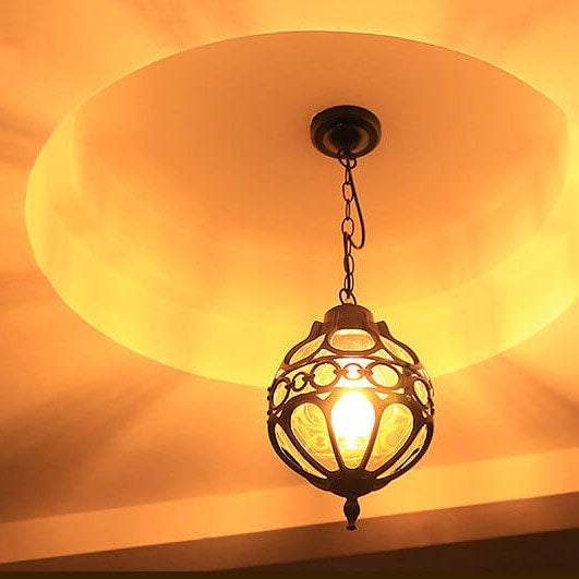 Retro Industrial Globe Pendant Light - 1-Light Outdoor Waterproof Fixture