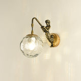 Charming Vintage Rustic Mermaid Orb 1-Light Wall Sconce Lamp