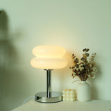 Modern Glass 1-Light Table Lamp with Tart Design