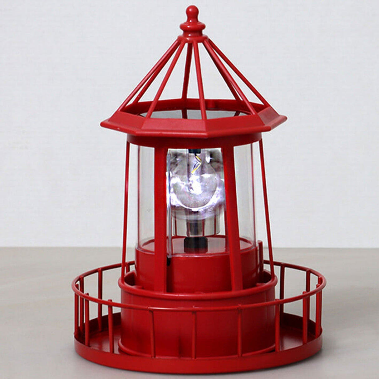 Creative Solar Rotating Tower LED Garden Light – Resin Landscape Decor for Yard & Patio