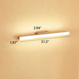 Nordic Minimalist Wooden Long-Strip Vanity Light – LED Wall Sconce Lamp
