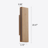 Japanese Minimalist Log-Style Rectangular LED Wall Sconce Lamp with Rotatable Flat Panel
