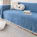 Pet-Friendly Luxe Sofa Cover in an Elegant Herringbone Pattern
