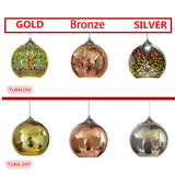 Modern 3D Colorful Fireworks Glass Pendant Light – 1-Light Dome Pendant Fixture