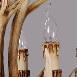 Rustic Country-Style Antler Resin 6-Light Chandeliers