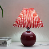 Sleek Nordic Minimalist Ceramic Pleated 1-Light Table Lamp
