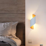 Sleek Modern Outdoor Aluminum LED Wall Sconce with Curved Column - Waterproof