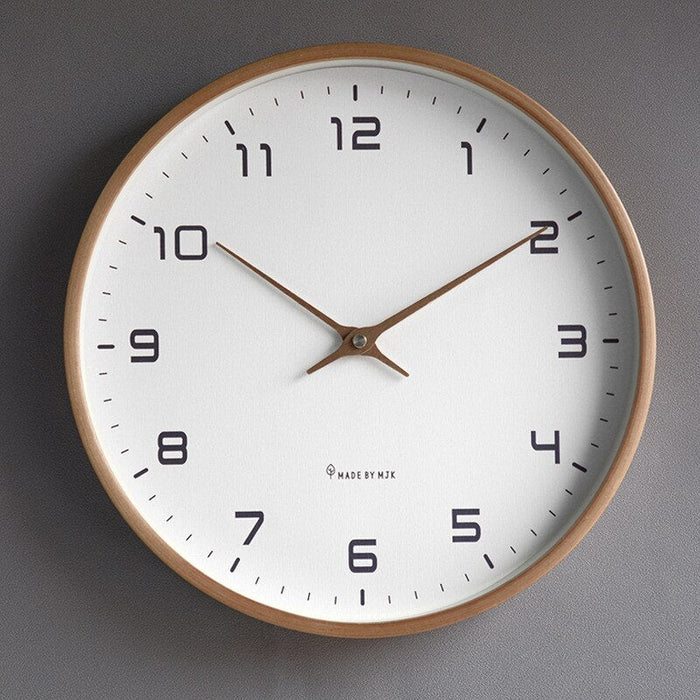 Nordic Wood Wall Clock - Minimalist Timber Timepiece