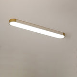 Sleek Modern Minimalist Rectangular Ring LED Flush-Mount Ceiling Light
