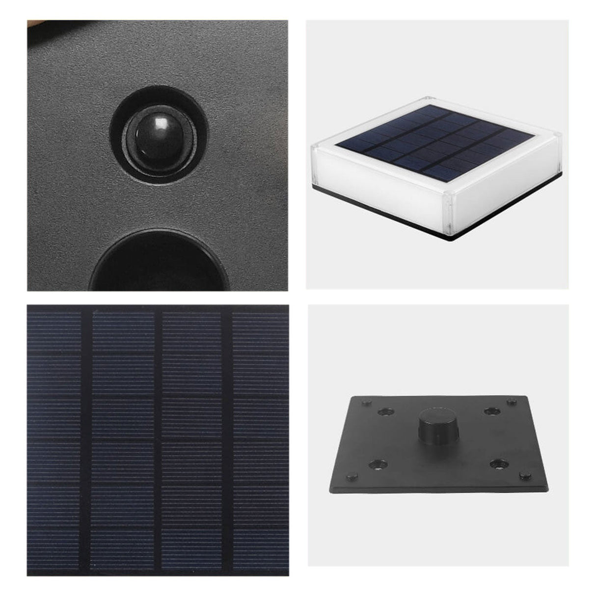 Modern Solar RGB Square Post Head Light for Outdoor Garden & Landscape Lighting