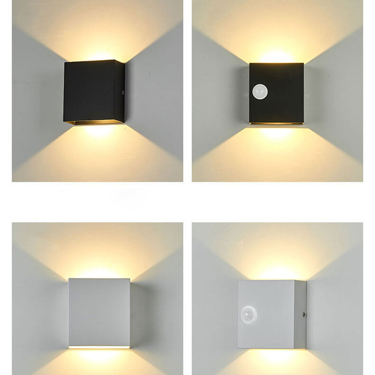 Contemporary Square LED Wall Sconce with Body Sensor – Modern Minimalist Lighting