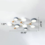 Scandinavian Minimalist Solid Wood & Iron LED Flush-Mount Light