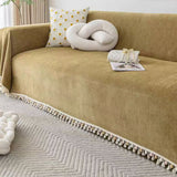 Pet-Friendly Luxe Sofa Cover in an Elegant Herringbone Pattern