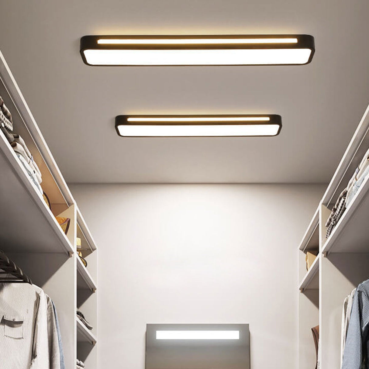Nordic Minimalist Long LED Flush-Mount Ceiling Light — Sleek, Modern Ceiling Fixture