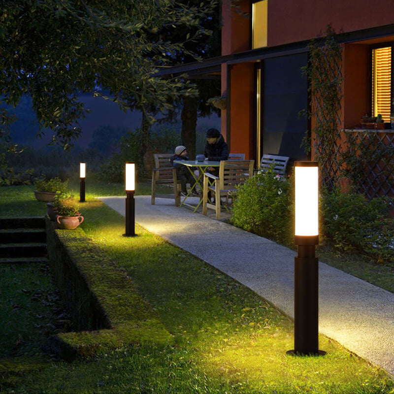 Lipstick-Inspired Modern Acrylic LED Outdoor Floor Lamp – Waterproof, Creative Lawn Lighting