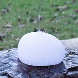 Solar-Powered Waterproof PE Sphere LED Outdoor Lawn Light - Decorative Garden Accent